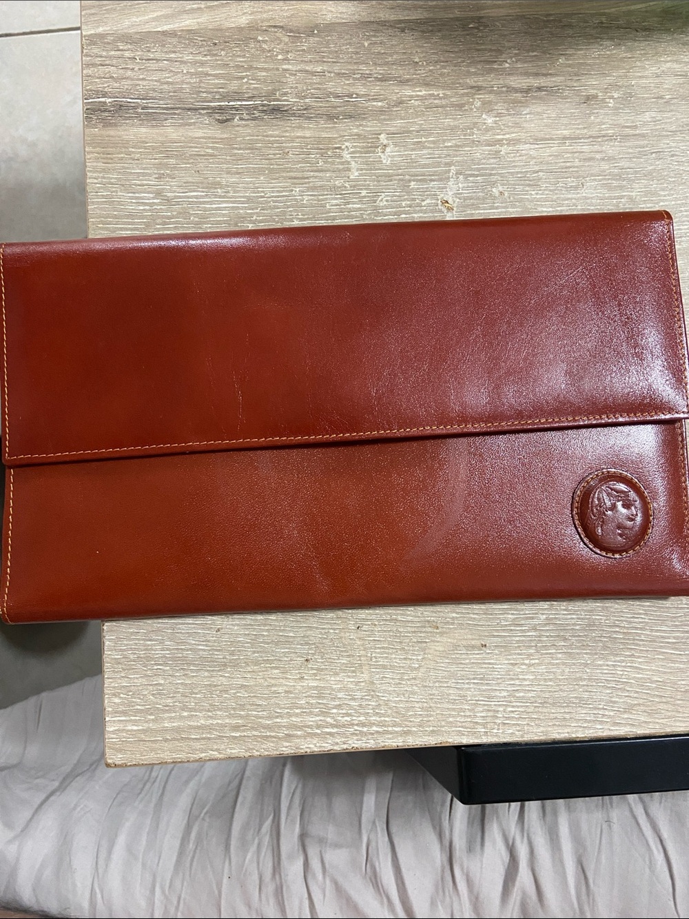 Vintage Men's Leather Clutch Wallet - Brown